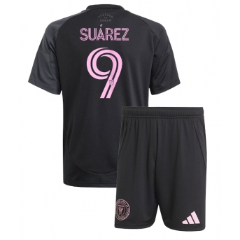 Billige Fotballdrakt Inter Miami Luis Suarez #9 Replika Bortedraktsett Barn 2025-26 Kortermet (med bukser)
